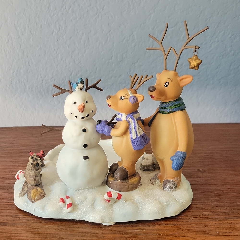 PartyLite P8635 Reindeer Pillar Candle Holder